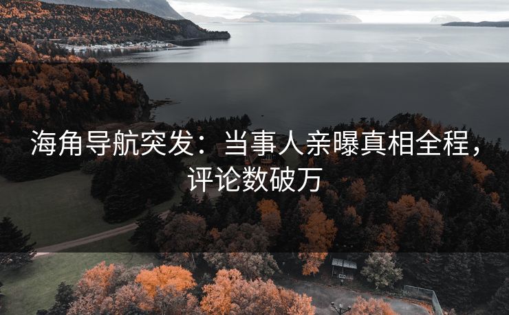 海角导航突发：当事人亲曝真相全程，评论数破万