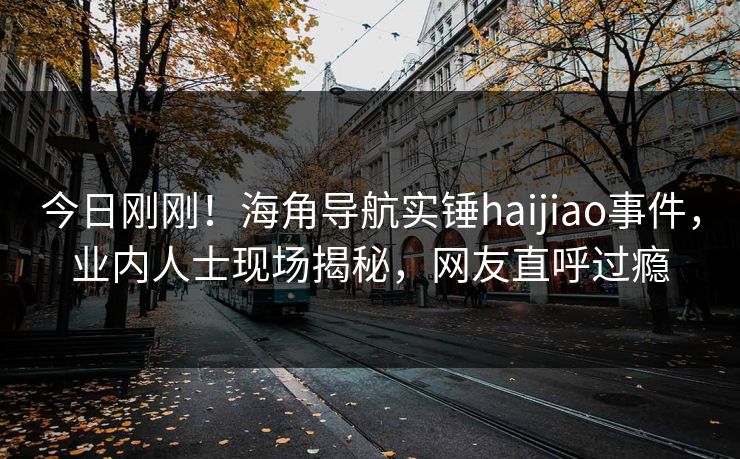 今日刚刚！海角导航实锤haijiao事件，业内人士现场揭秘，网友直呼过瘾